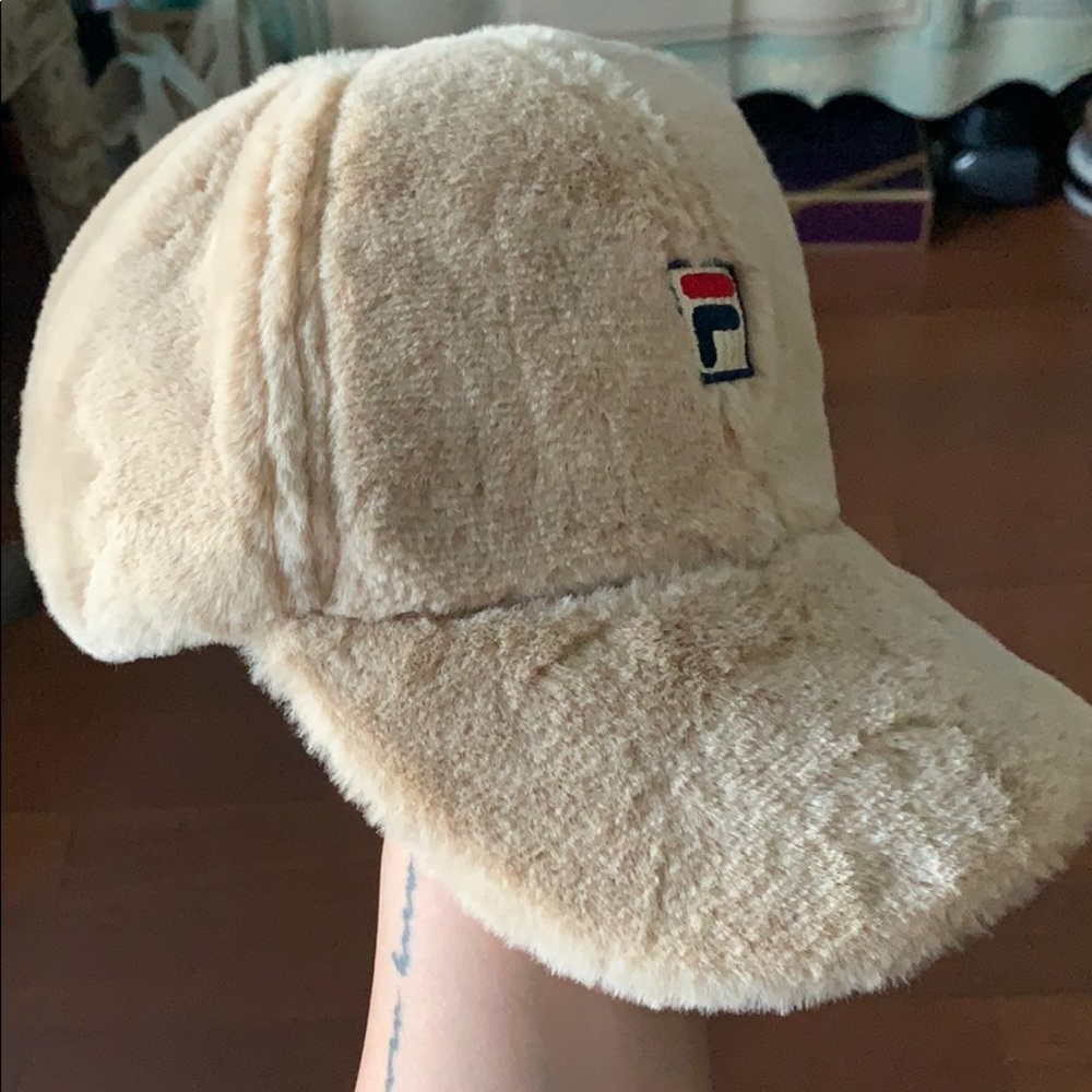 FILA - Tan Fuzzy Baseball Cap NEVER WORN/ TAGS ON